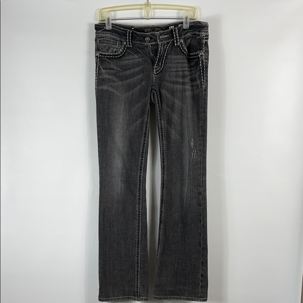 Miss Me Faded Black Distressed Bootcut Jeans 31